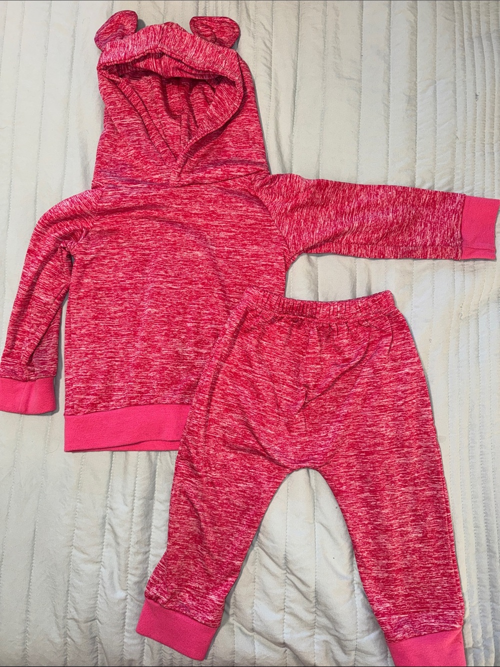 Pink Athletic Sweatpants & Hoodie with Ears!